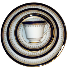 Legacy By Noritake Grand Monarch 5 Pc Place Setting Cobalt & Gold & White picture