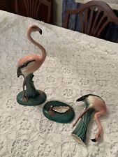 Signed Will-George of Pasadena Flamingo Ceramic Figurine Mid-century Plus One picture