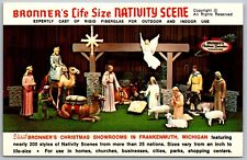 Frankenmuth Michigan 1970s Postcard Bronner's Life Size Nativity Scene picture