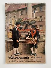 Vintage 1967 Black Forest, Germany Postcard Calendar 10.5