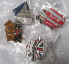 Set Of 4  Misc London 2012 Olympics Bus Guard London House swim Pin Badge - New picture
