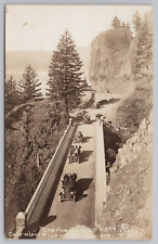 RPPC Columbia River Oregon Cars on Shepperd’s Dell Bridge c1915 Photo Postcard picture
