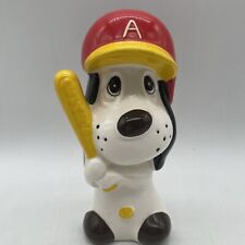 Vintage Handpainted Ceramic All Star Baseball Droopy Dog Piggy Bank Japan-Unused picture