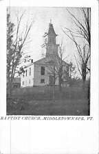 Middletown Vermont Baptist Church Street View Antique Postcard K48360 picture