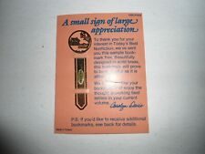 Reader's Digest Today's Best Nonfiction Bookmark Unused 1989 On Card picture