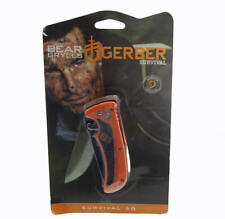Gerber Bear Grylls Survival Folding Knife, Drop Point, 3In, Orange picture