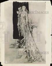 1922 Press Photo Artist's concept of the wedding gown for H.R.H. Princess Mary picture