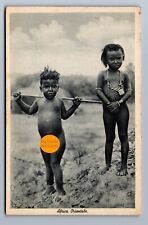 C.1940 TWO CHILDREN, BEADS JEWELRY, ERITREA ITALIAN EAST AFRICA Postcard P28 picture