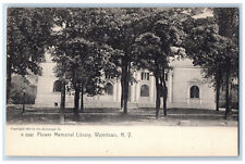 Watertown New York NY Postcard Flower Memorial Library c1905 Unposted picture