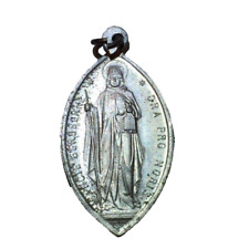 Vintage Sante Gereberne Saint Dymphna Ora Pro Nobis Medal Made in Germany -RARE picture