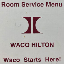 Vintage 1980s Waco Hilton Hotel Room Service Menu Texas Bridgeview Restaurant picture