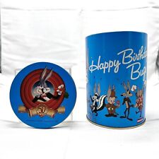 VINTAGE 1989 Brach’s Happy Birthday Bugs Bunny Tin Warner Bros 50th Anniversary picture