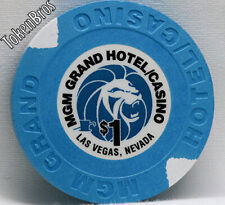 $1 ONE DOLLAR POKER GAMING CHIP MGM GRAND CASINO LAS VEGAS NEVADA 2010 LION picture