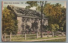 Historical Indian Mission House Stockbridge Mass Built 1739 Vintage Postcard picture