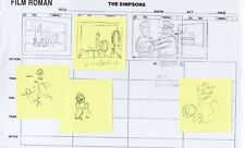 Simpsons Film Roman Storyboard Original Art w/COA Animation Production Pencils picture