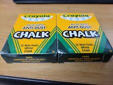 Vintage CRAYOLA 01402  White Chalk 2 Boxes of 12 picture