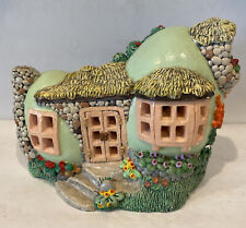 CERAMIC EGG HOUSE COLLECTION HAND PAINTED PORCELAIN COTTAGE HOUSE BEAUTIFUL VTG picture