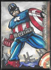2011 UD Captain America The First Avenger AP SKETCH card - Cap by Michael Duron picture