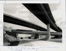 Press Photo Route 8 construction over Merritt Parkway in Trumbull - ctca05314 picture