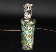 Ancient Middle Eastern Roman Glass Bottle Vial with Beautiful Patina picture
