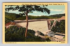Fontana Dam NC-North Carolina, Fontana Dam, Fourth Largest Dam Vintage Postcard picture