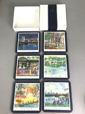 6 Vintage Pimpernell Cork Backed Drink Coasters BOSTON SCENES Unused with Box  picture
