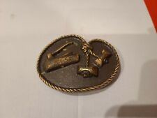 Boy Scouts of America Vintage Max Silber Wood Badge Belt Buckle BSA picture
