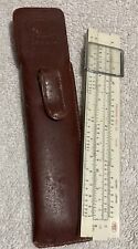 VINTAGE Frederick Post Co. 1444K Slide Rule W/Brown Carrying Case picture