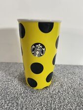 Starbucks 2015 Black & Yellow Ceramic Coffee Mug 12 oz Tumbler Cup w/o Lid picture