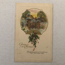 Christmas Postcard Post Card Vintage Embossed Antique Posted 1924 picture