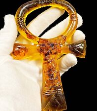 Amber Dust Engraved Egyptian Ankh picture