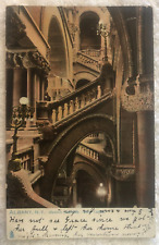 Postcard Western Staircase Capitol Albany New York Posted 1908 picture