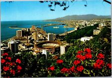 Postcard Spain Malaga panoramic view picture