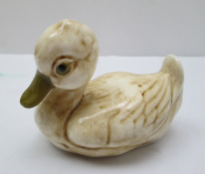 Norleans Vintage Beige and Brown Ceramic Glazed Duck Figurine picture