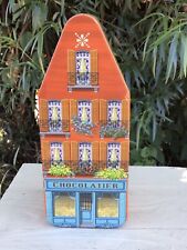 Amplitude Chocolatier Storefront House Tin Shape Metal Box  French Country 7.5”H picture