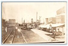 c1910's US Navy Custom Port Military Railroad Steamer RPPC Photo Postcard picture