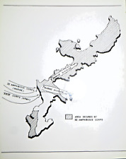 WW2 ORIGINAL USMC PHOTO:  MAP OF OKINAWA (DRAWING) picture