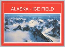 State View~Air View Alaska Ice Field & Mountains~Continental Postcard picture