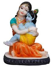 Handcrafted Little Krishna With Mom Yashoda Rare Statue For Home Office Decor picture