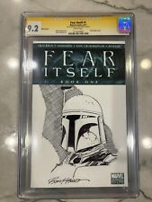 Fear Itself #1 BLANK CGC SS 9.2 signed Full Sketch Boba Fett BY RON FRENZ picture