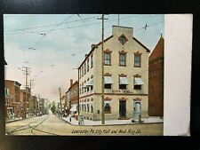 Postcard Lancaster PA - c1900s City Hall West King Street picture
