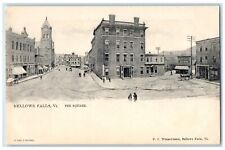 c1905s The Square Buildings And Shops Bellows Falls Vermont VT Unposted Postcard picture