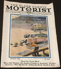 1928 Springfield Ohio Clark County Motorist Magazine Auto Racing Goodyear Story picture