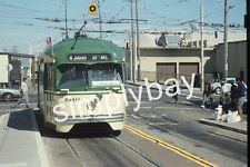 2 Original Photo Slides San Francisco Muni Trolley PCC #1040, N Judah, CA 1985 picture