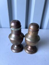 Set Of Large Vintage Copper Salt And Pepper Shakers. picture