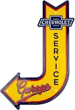 Chevrolet Service Garage Sign, Vintage Chevy Metal Automotive Wall Art Decor, 11 picture