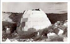 RPPC Snow House, Igloo, Kotzebue Alaska - Photo Postcard- Native American- Inuit picture