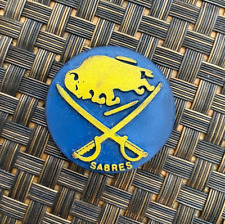 VINTAGE NHL HOCKEY BUFFALO SABRES TEAM LOGO COLLECTIBLE RUBBER MAGNET RARE ***** picture