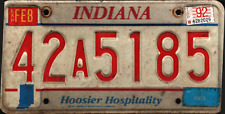 Vintage Indiana License Plate -  - Single Plate 1992 Crafting Birthday mancave picture