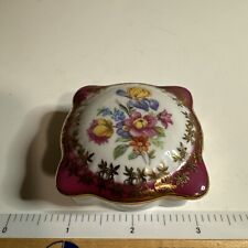 Vintage PM Germany Trinket Box, Flowers, Great Condition picture